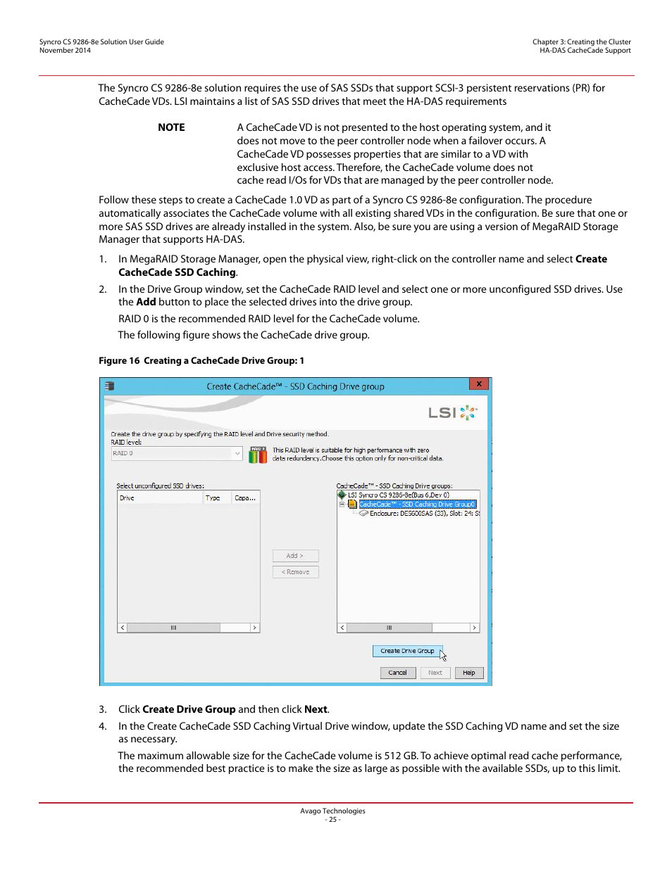 Avago Technologies Syncro CS 9286-8e User Manual | Page 25 / 80