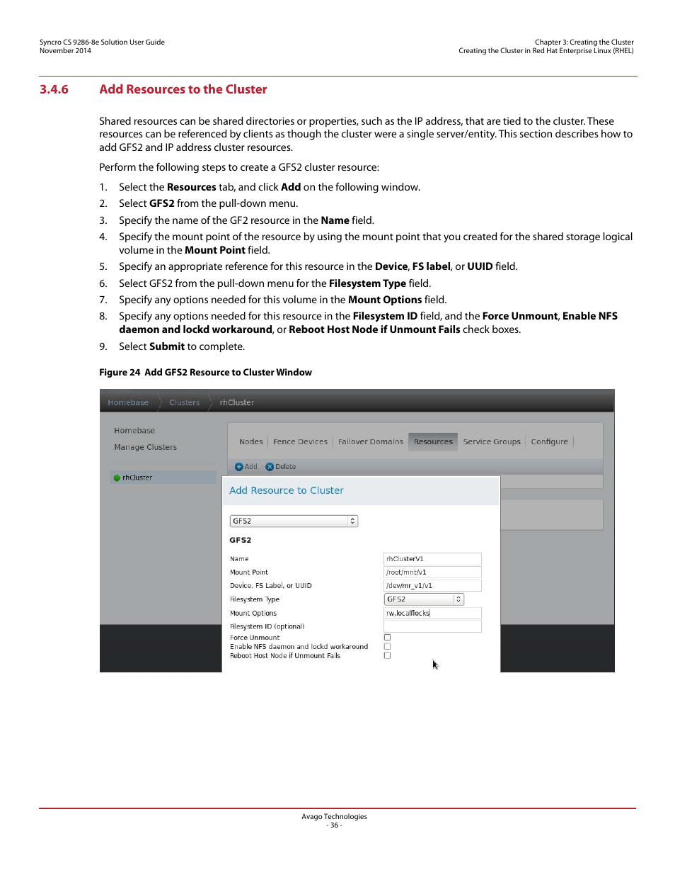 6 add resources to the cluster | Avago Technologies Syncro CS 9286-8e User Manual | Page 36 / 80