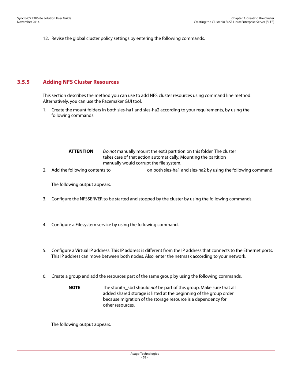 5 adding nfs cluster resources | Avago Technologies Syncro CS 9286-8e User Manual | Page 53 / 80