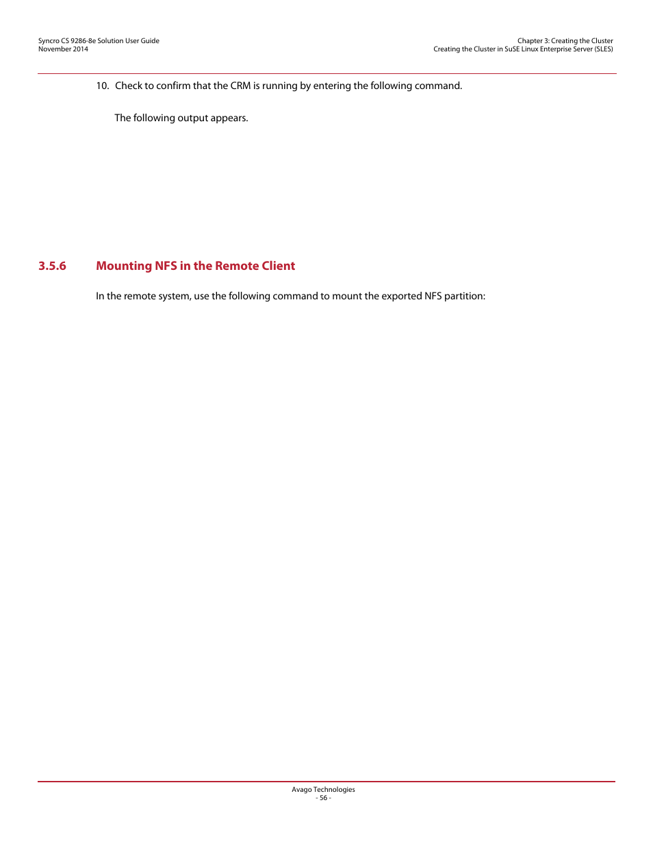 6 mounting nfs in the remote client | Avago Technologies Syncro CS 9286-8e User Manual | Page 56 / 80