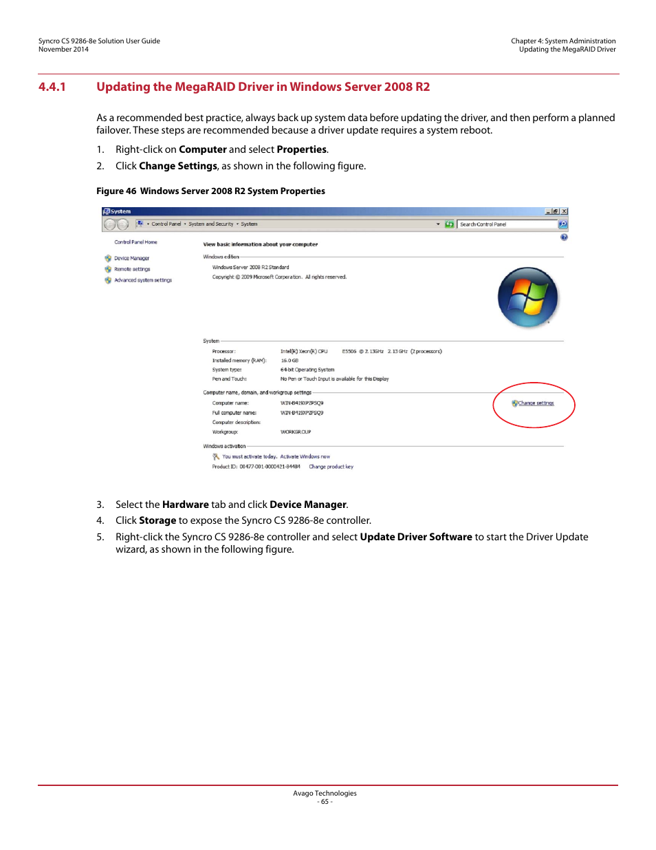 Avago Technologies Syncro CS 9286-8e User Manual | Page 65 / 80