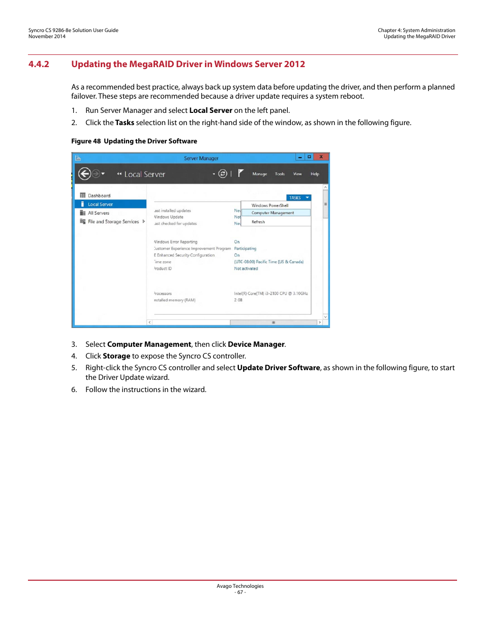 Avago Technologies Syncro CS 9286-8e User Manual | Page 67 / 80