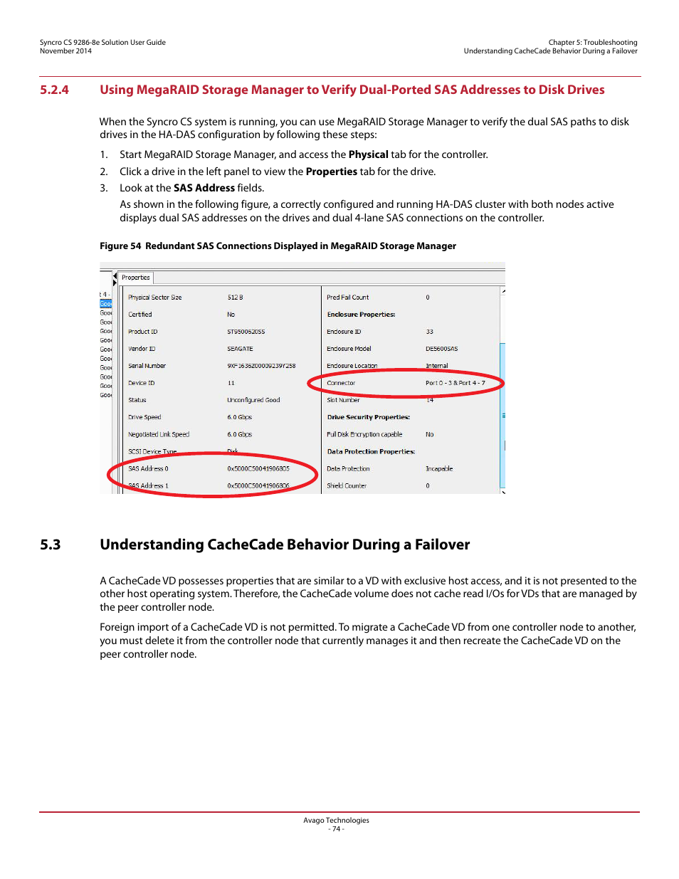 Avago Technologies Syncro CS 9286-8e User Manual | Page 74 / 80