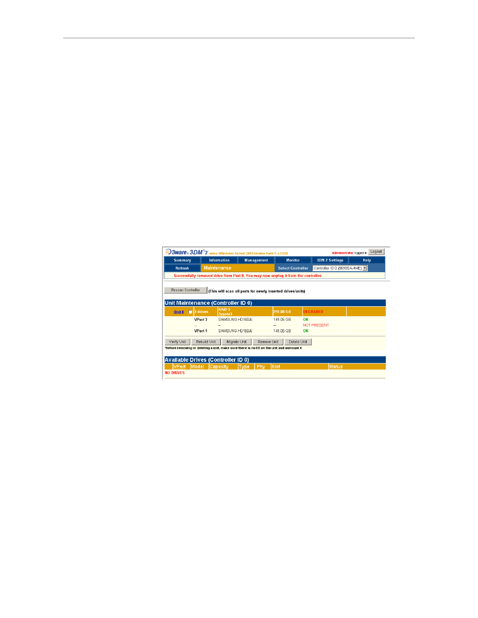 Avago Technologies 3ware 9650SE-12ML (Channel) User Manual | Page 156 / 361