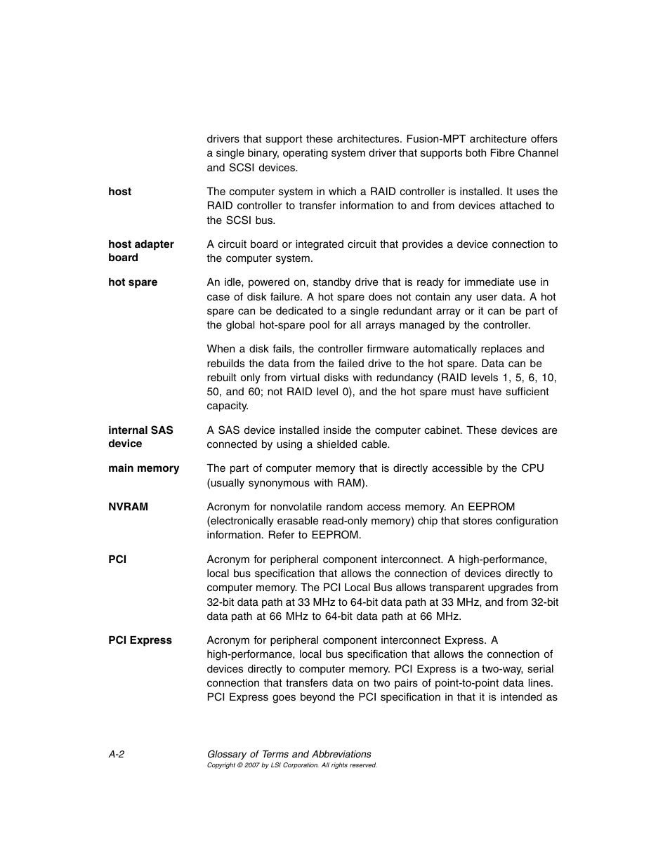 Avago Technologies MegaRAID SAS 8204ELP User Manual | Page 68 / 72