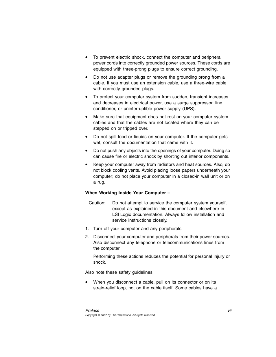 Avago Technologies MegaRAID SAS 8204ELP User Manual | Page 7 / 72