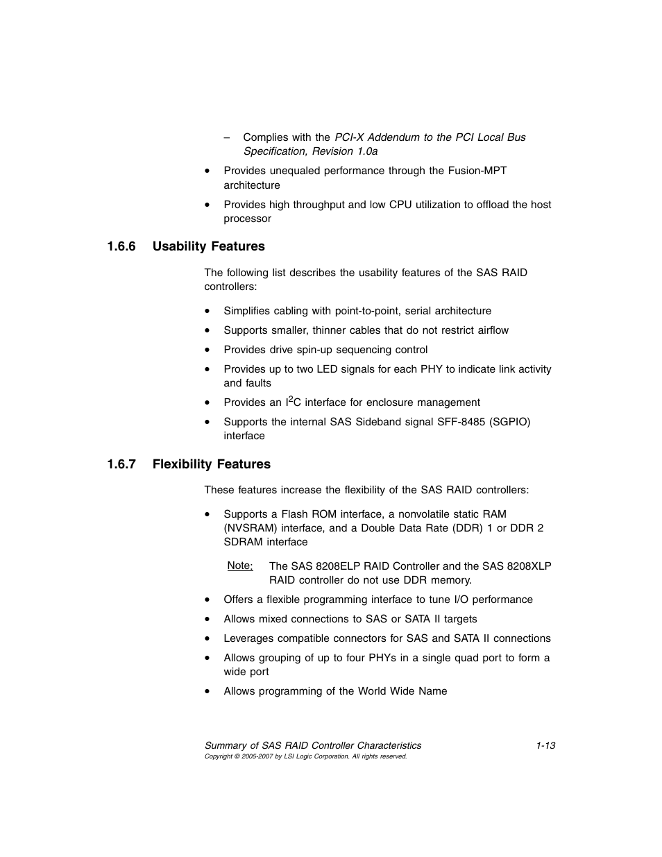 6 usability features, 7 flexibility features, Usability features | Flexibility features | Avago Technologies MegaRAID SAS 8204ELP User Manual | Page 29 / 84