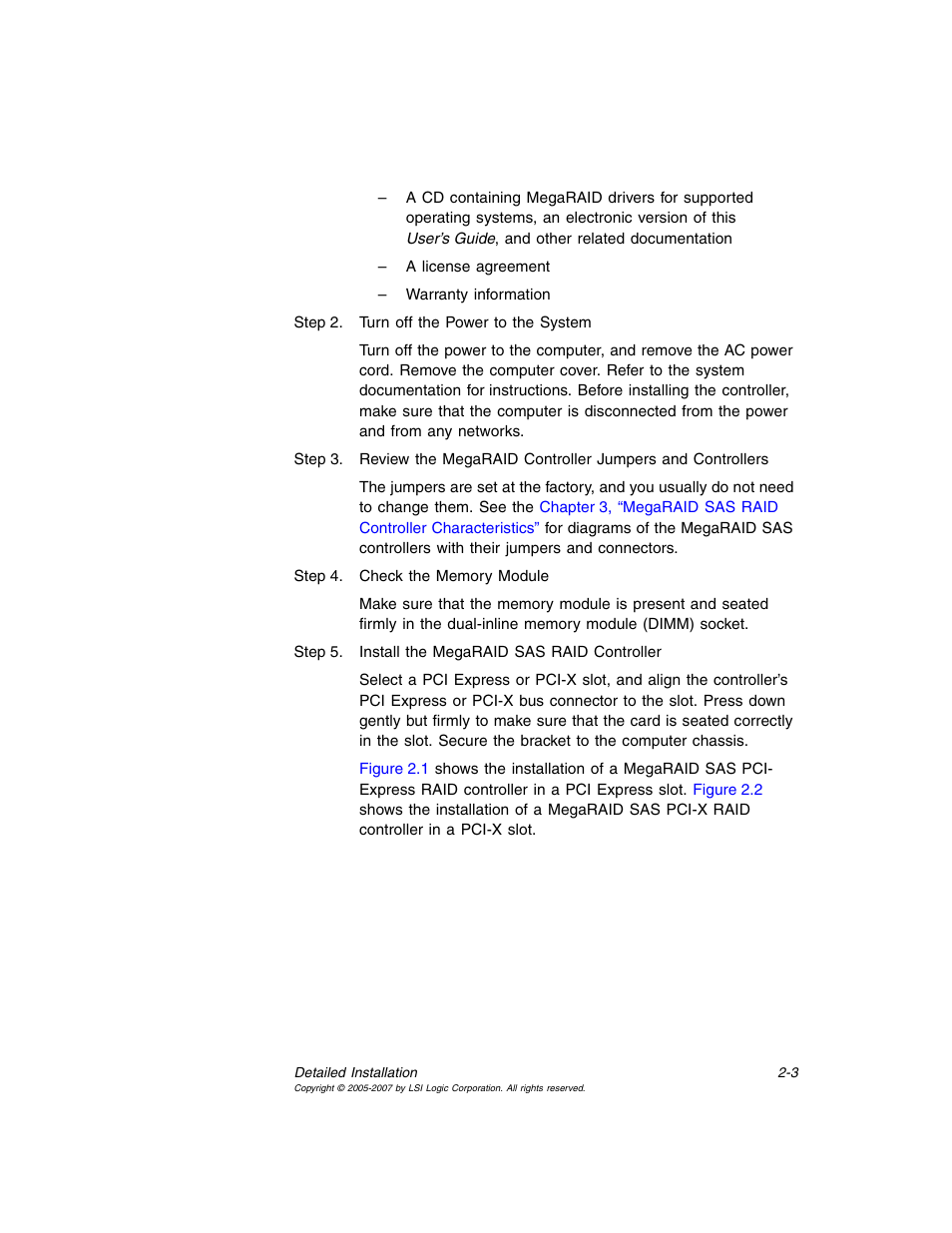 Avago Technologies MegaRAID SAS 8204ELP User Manual | Page 39 / 84