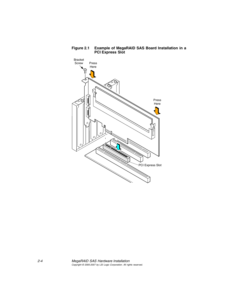 Figure 2.1 | Avago Technologies MegaRAID SAS 8204ELP User Manual | Page 40 / 84