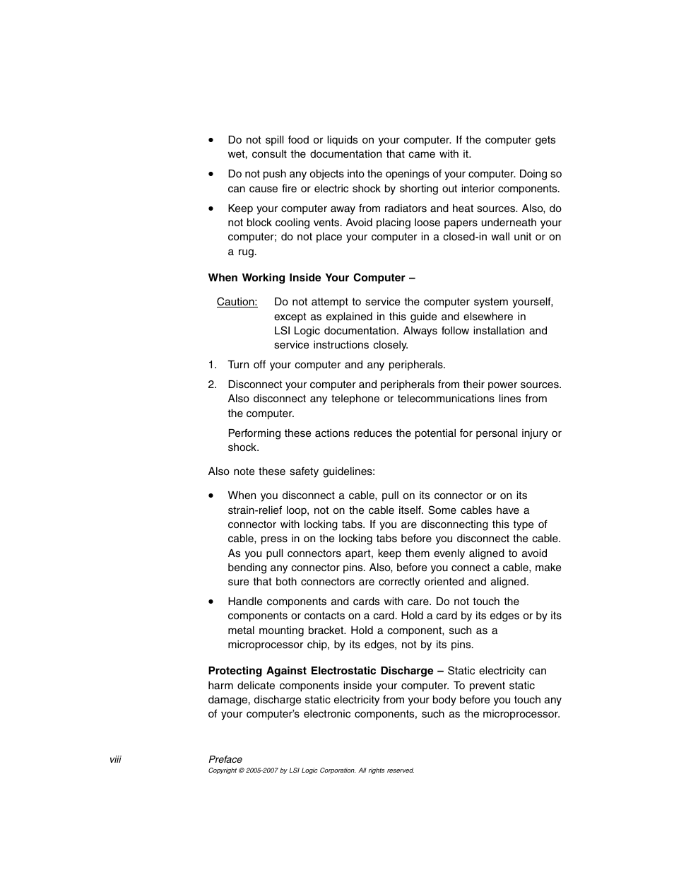 Avago Technologies MegaRAID SAS 8204ELP User Manual | Page 8 / 84