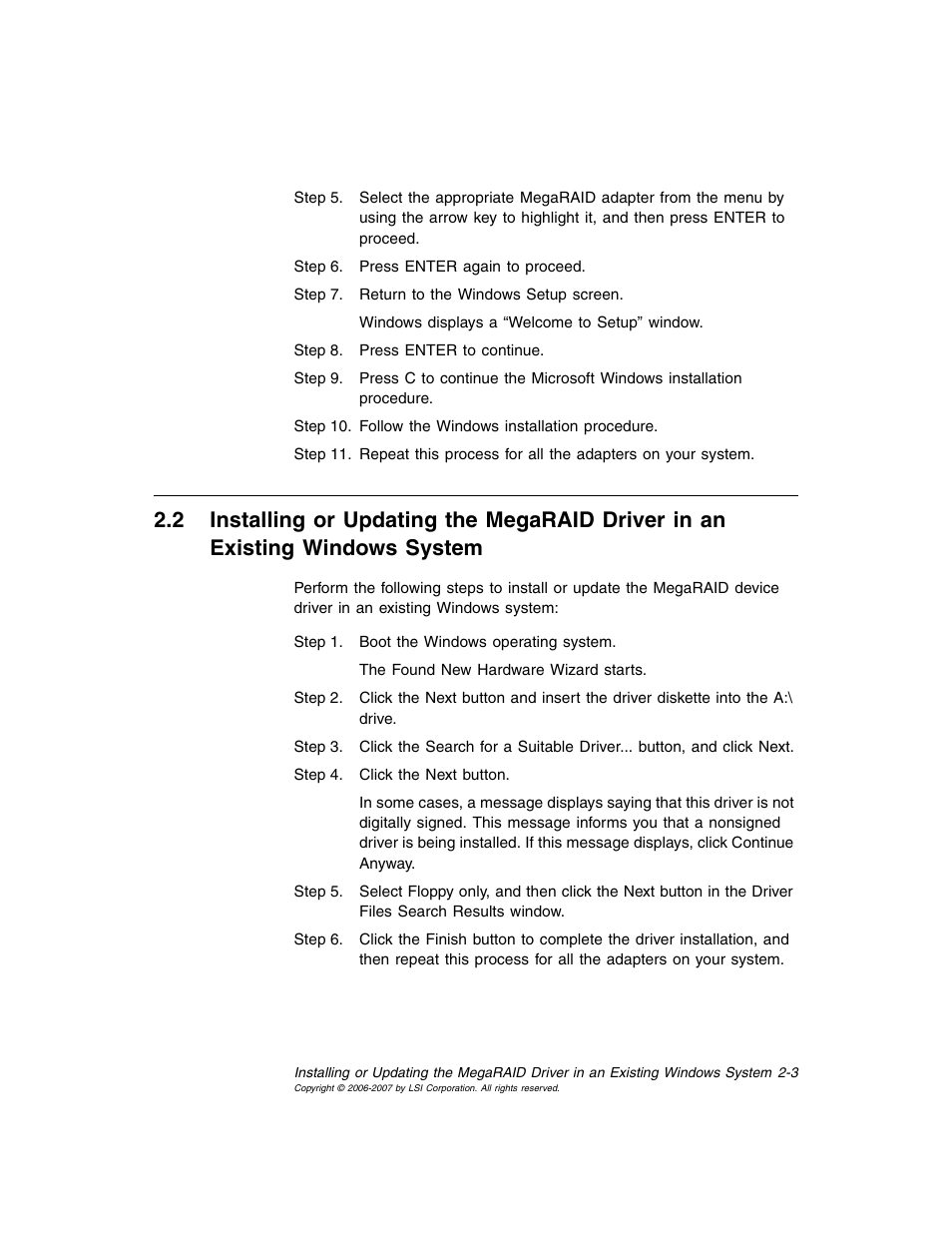 Avago Technologies MegaRAID SAS 8308ELP User Manual | Page 17 / 36