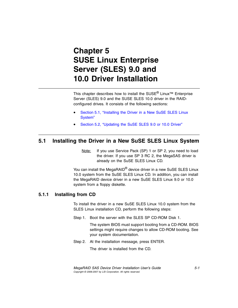 1 installing from cd, Installing from cd | Avago Technologies MegaRAID SAS 8308ELP User Manual | Page 27 / 36