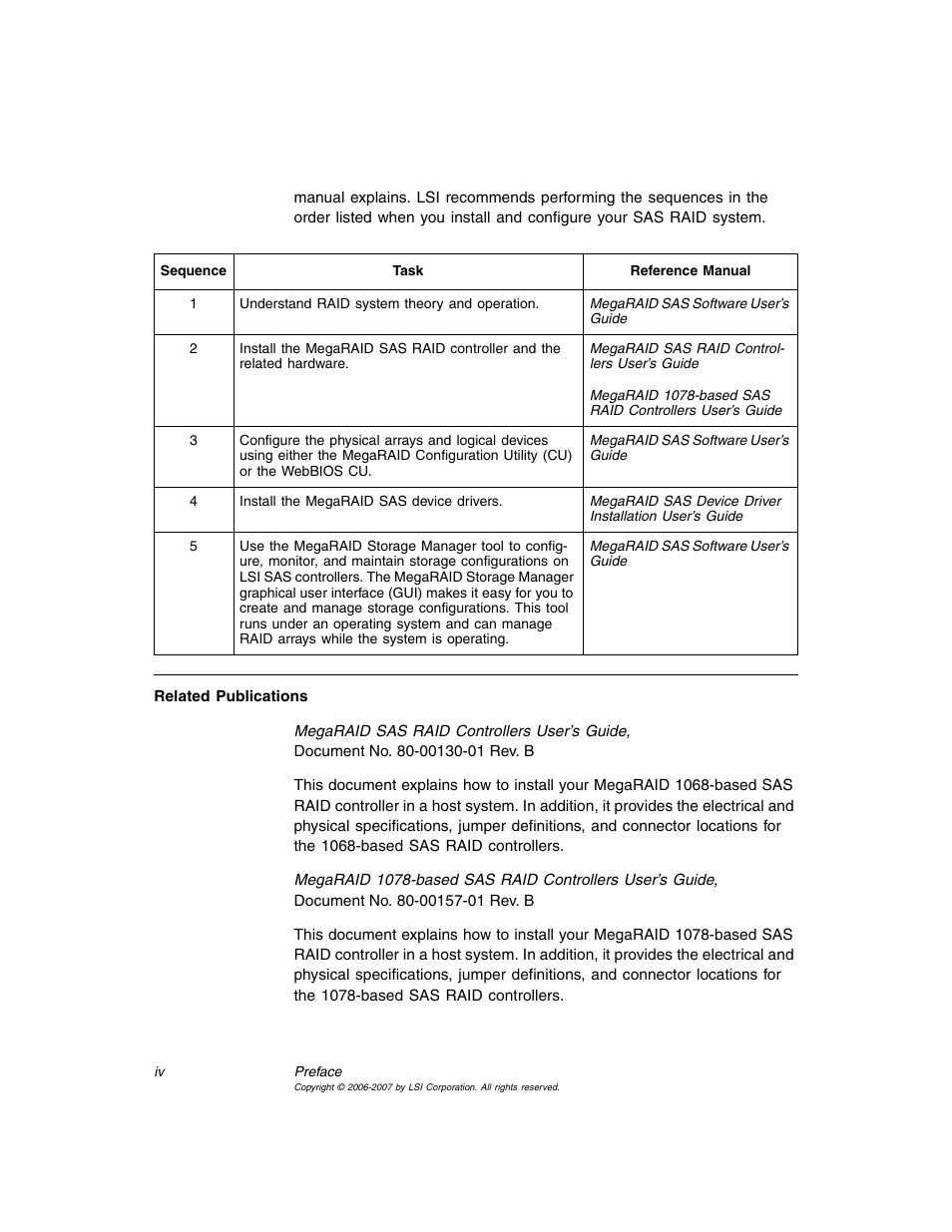 Avago Technologies MegaRAID SAS 8308ELP User Manual | Page 4 / 36