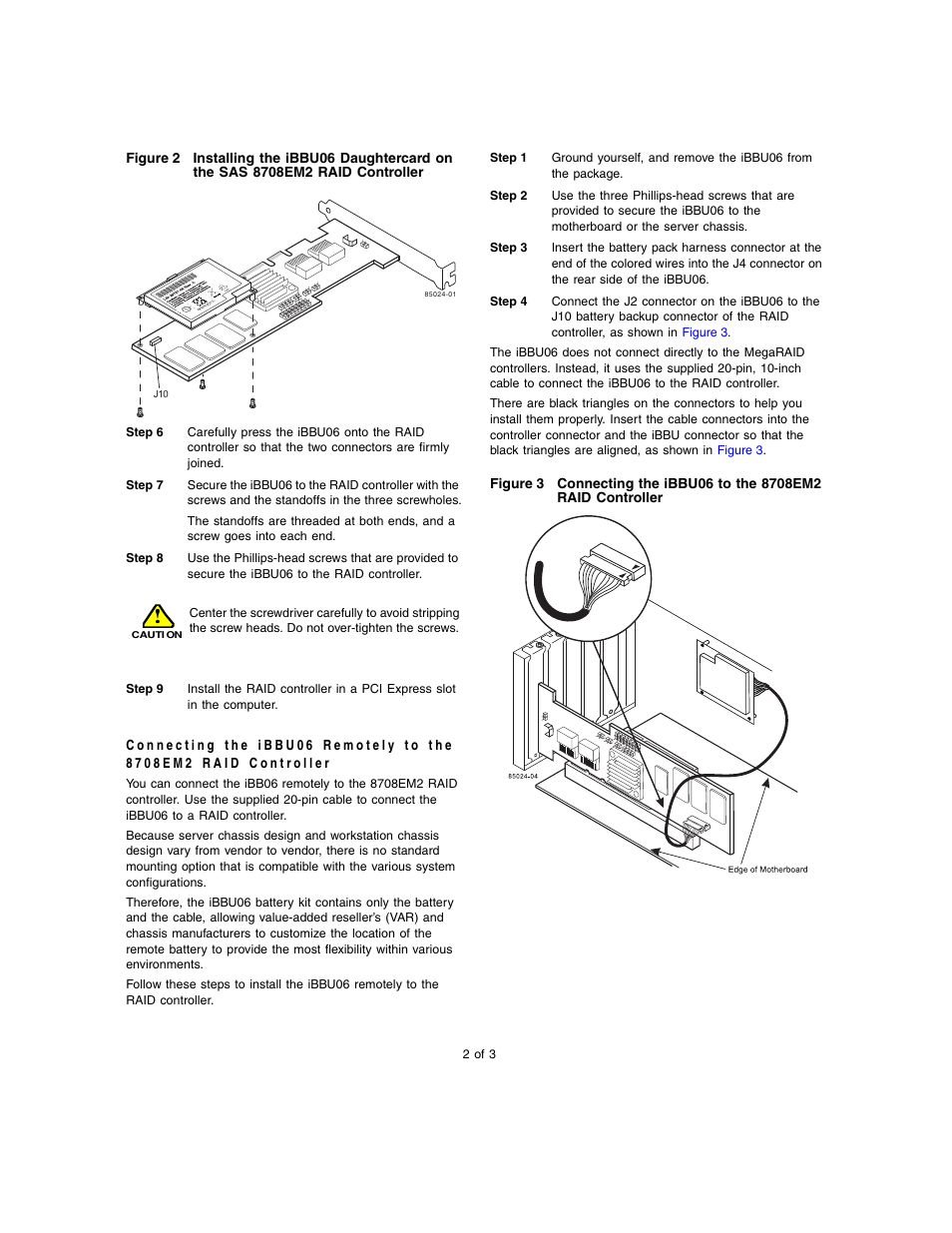 Avago Technologies MegaRAID SAS 8708EM2 User Manual | Page 2 / 3