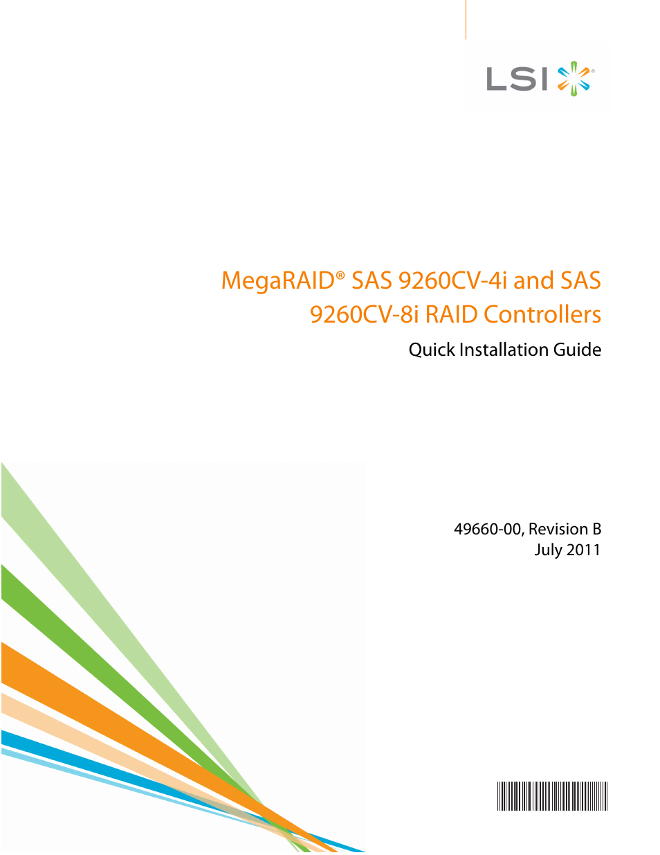 Avago Technologies MegaRAID SAS 0260CV-4i User Manual | 14 pages