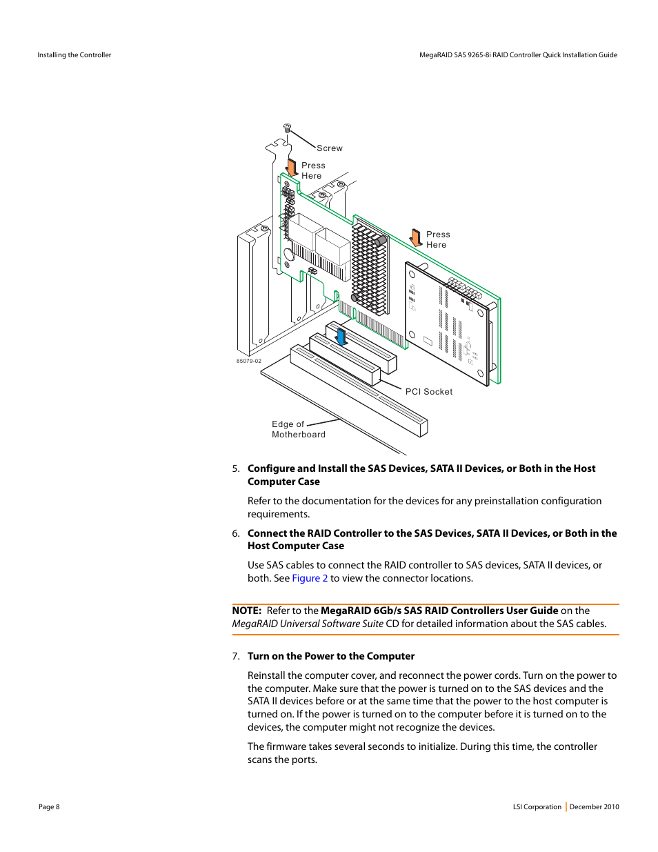Avago Technologies MegaRAID SAS 9265-8i User Manual | Page 8 / 12