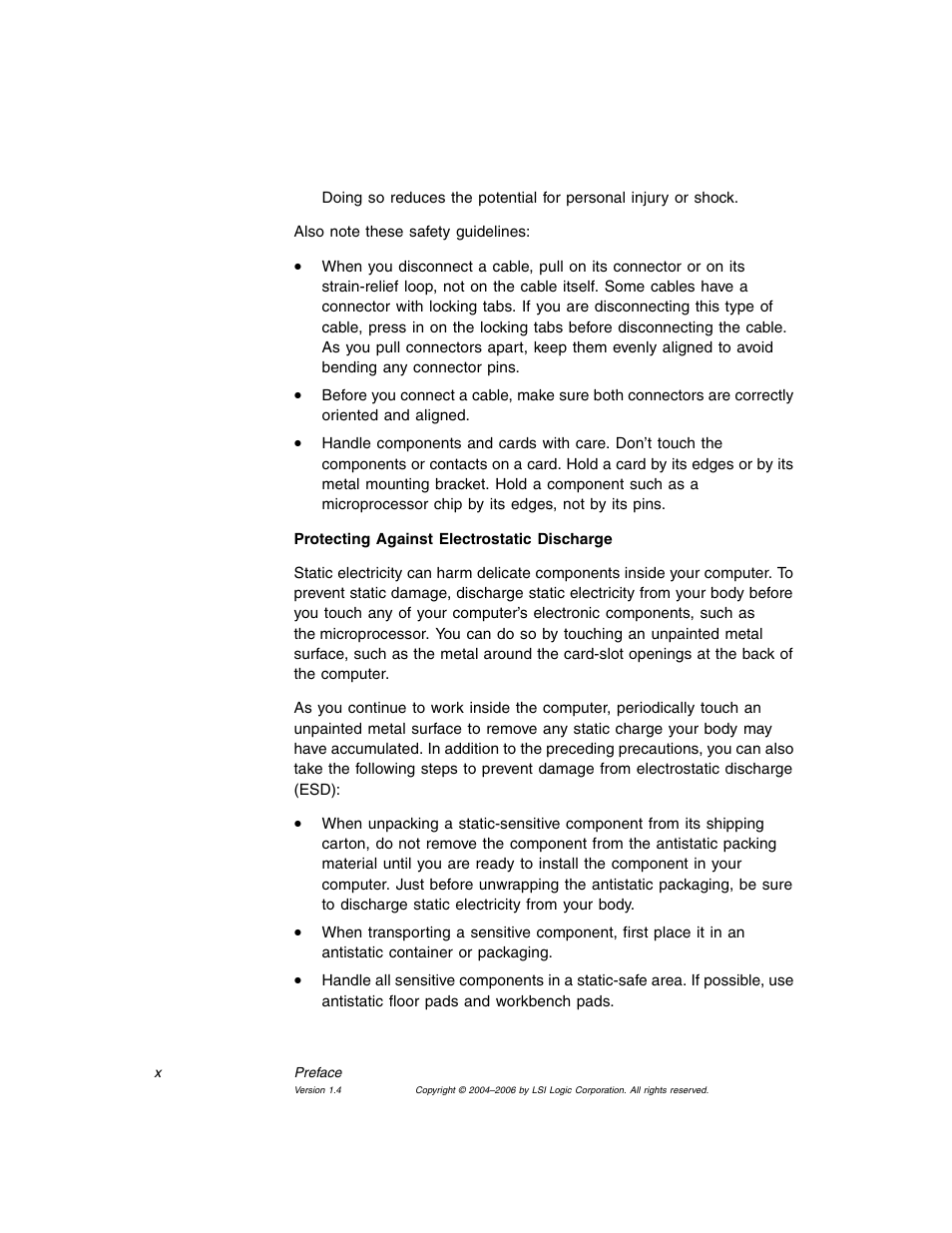 Avago Technologies MegaRAID SATA 300-4XLP User Manual | Page 10 / 54
