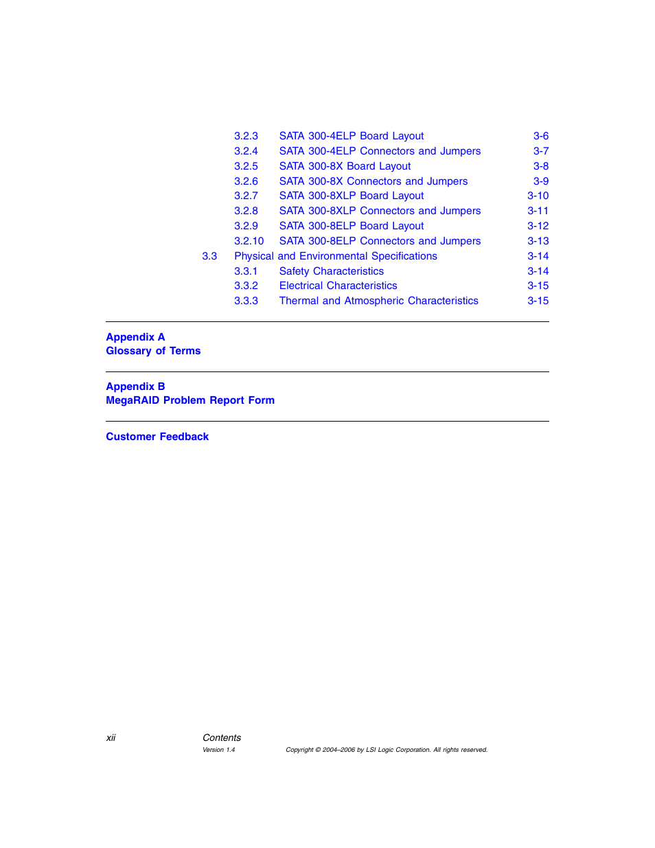 Avago Technologies MegaRAID SATA 300-4XLP User Manual | Page 12 / 54