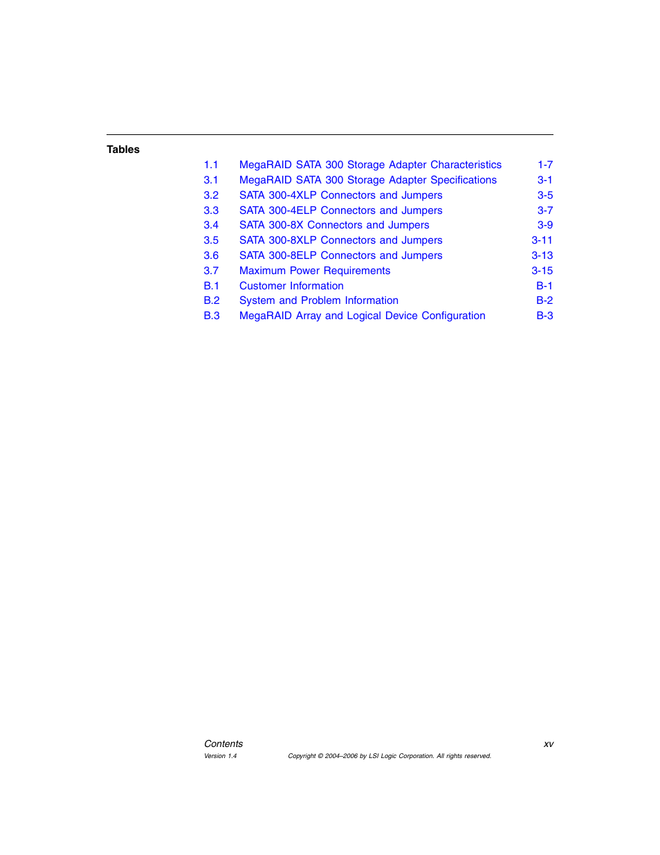 Avago Technologies MegaRAID SATA 300-4XLP User Manual | Page 15 / 54