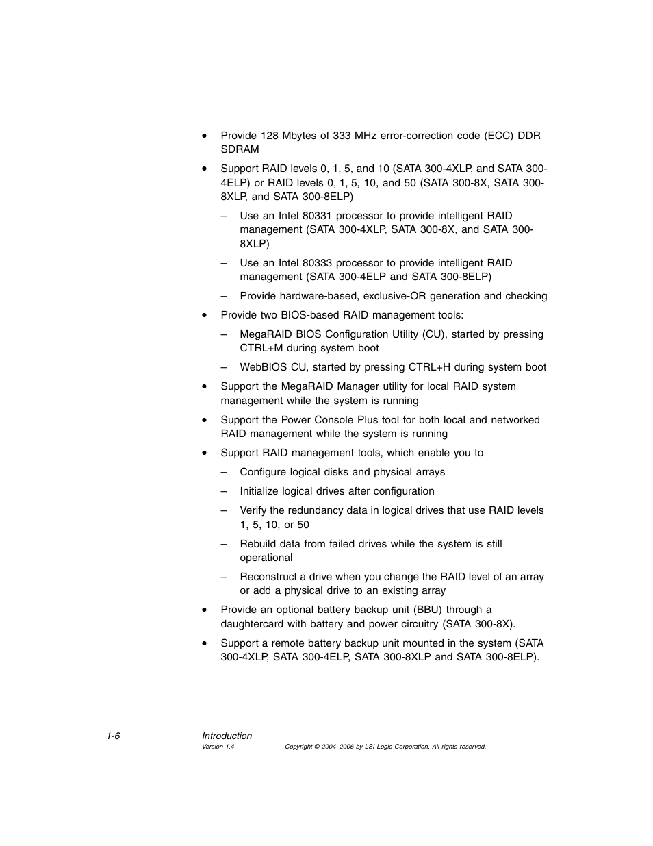 Avago Technologies MegaRAID SATA 300-4XLP User Manual | Page 22 / 54