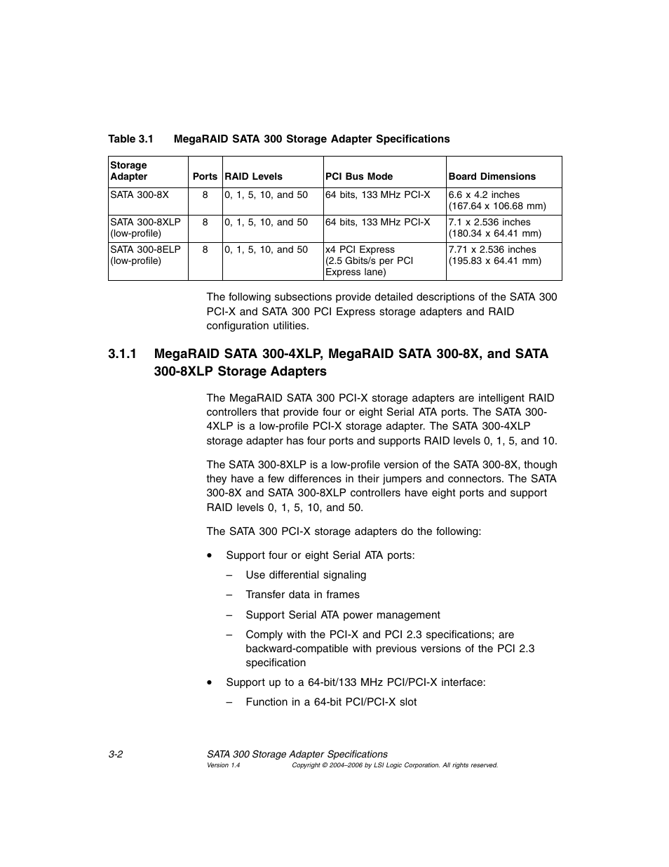 Avago Technologies MegaRAID SATA 300-4XLP User Manual | Page 32 / 54