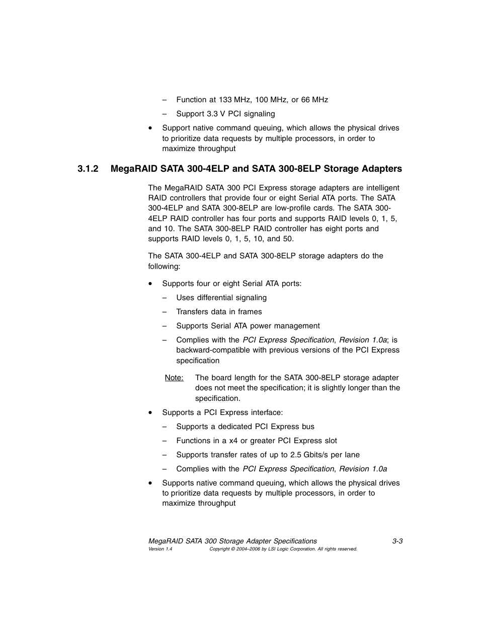 Avago Technologies MegaRAID SATA 300-4XLP User Manual | Page 33 / 54