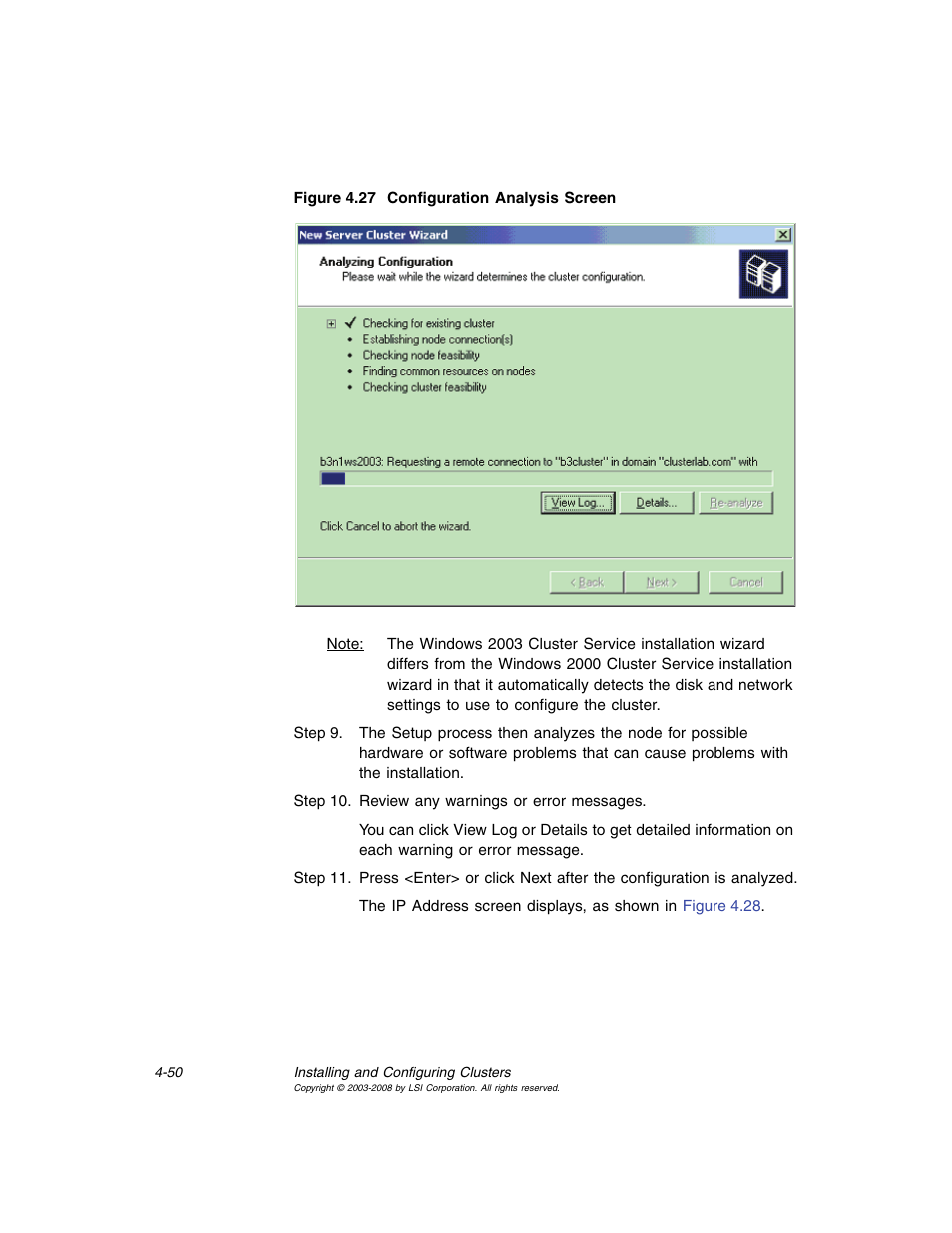 Configuration analysis screen | Avago Technologies MegaRAID SCSI 320-0 (520-0 CH) User Manual | Page 108 / 128