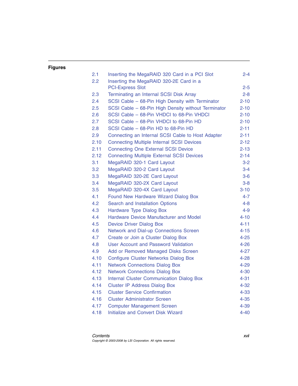 Avago Technologies MegaRAID SCSI 320-0 (520-0 CH) User Manual | Page 13 / 128