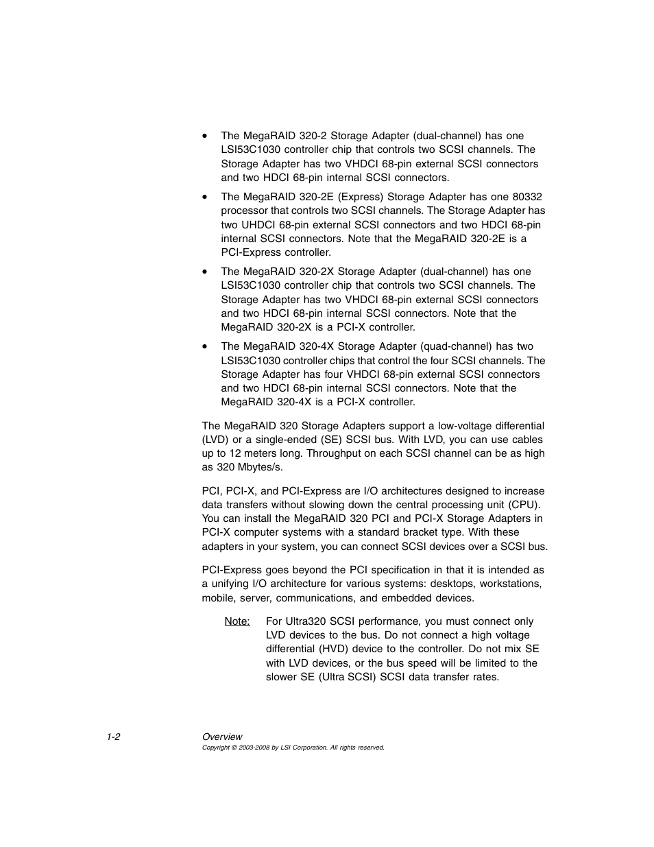 Avago Technologies MegaRAID SCSI 320-0 (520-0 CH) User Manual | Page 18 / 128