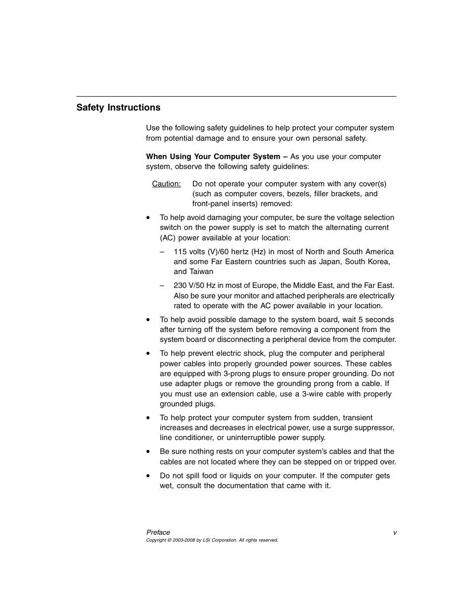 Avago Technologies MegaRAID SCSI 320-0 (520-0 CH) User Manual | Page 5 / 128