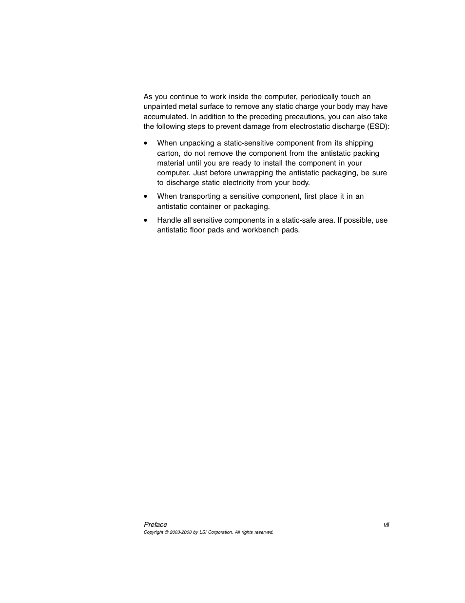 Avago Technologies MegaRAID SCSI 320-0 (520-0 CH) User Manual | Page 7 / 128