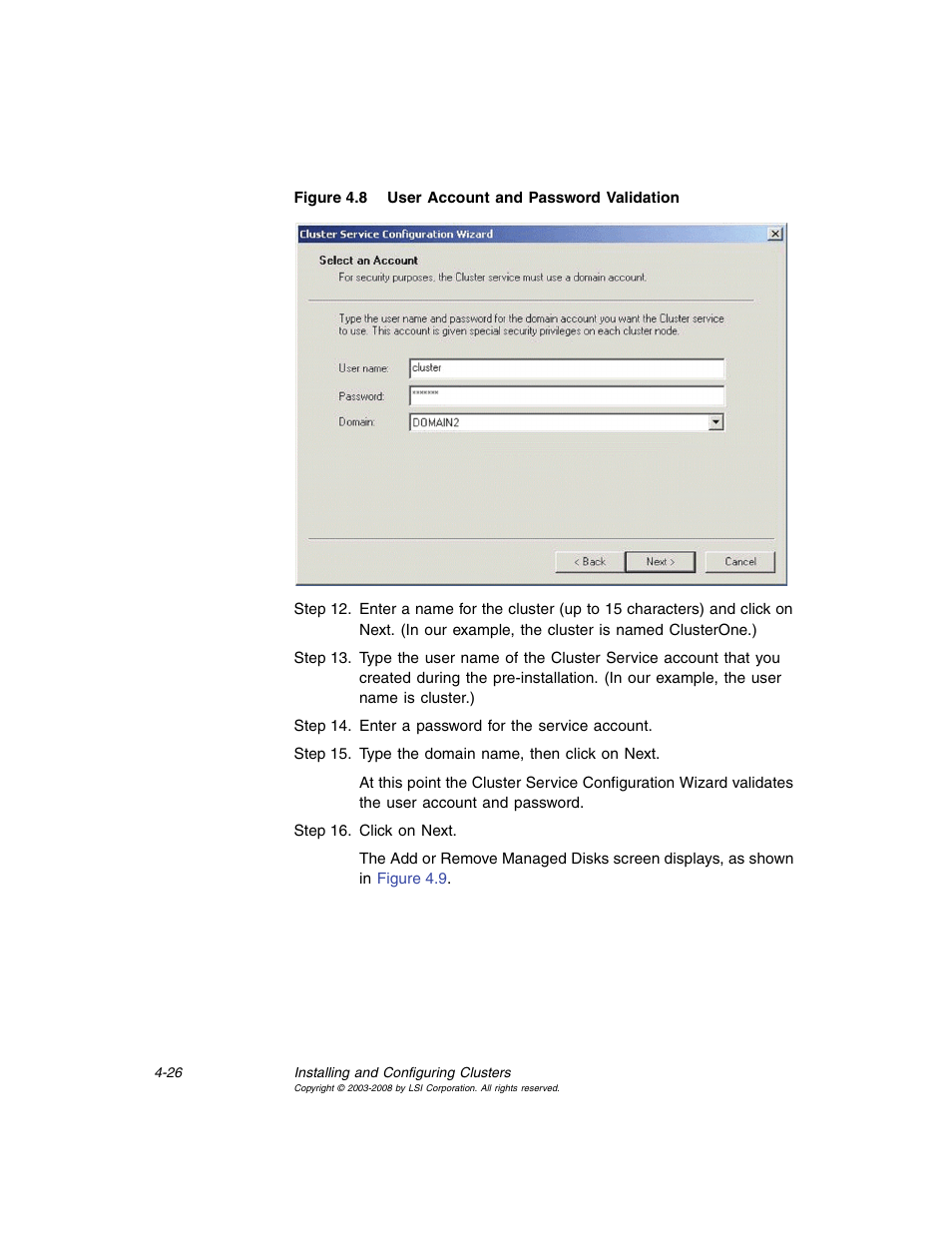 User account and password validation | Avago Technologies MegaRAID SCSI 320-0 (520-0 CH) User Manual | Page 84 / 128