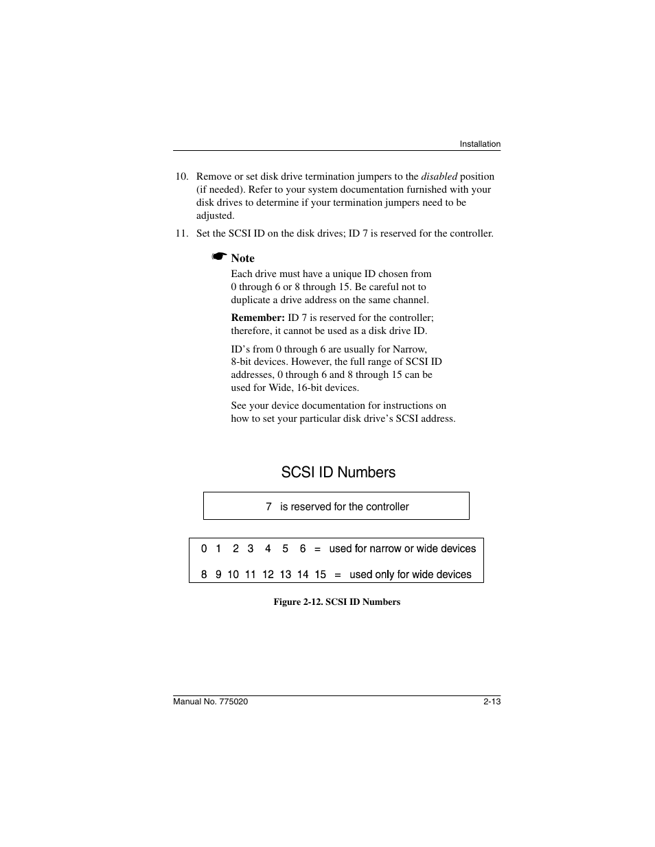 Scsi id numbers | Avago Technologies AcceleRAID 150 User Manual | Page 27 / 102