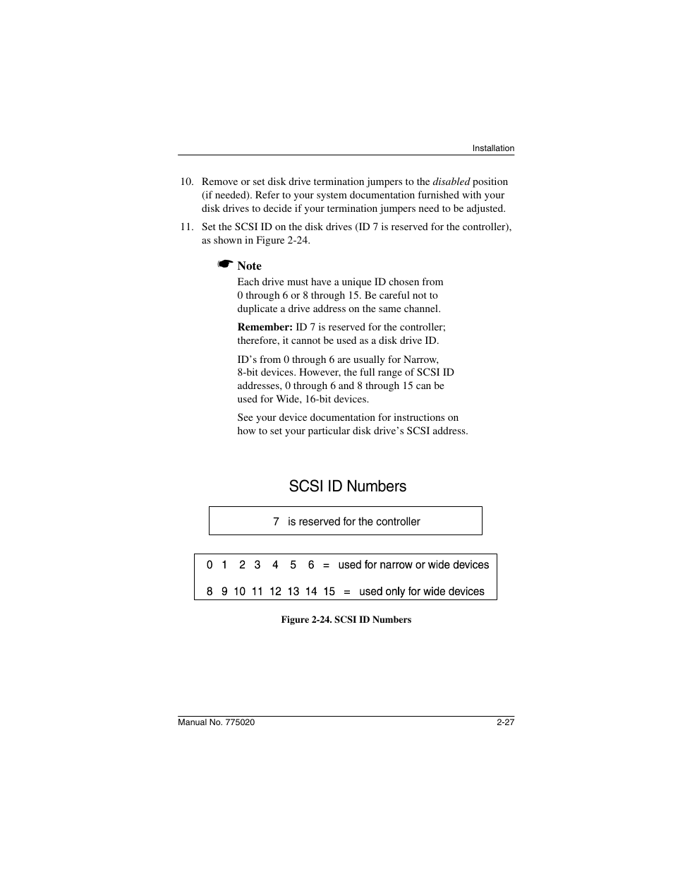 Scsi id numbers | Avago Technologies AcceleRAID 150 User Manual | Page 41 / 102