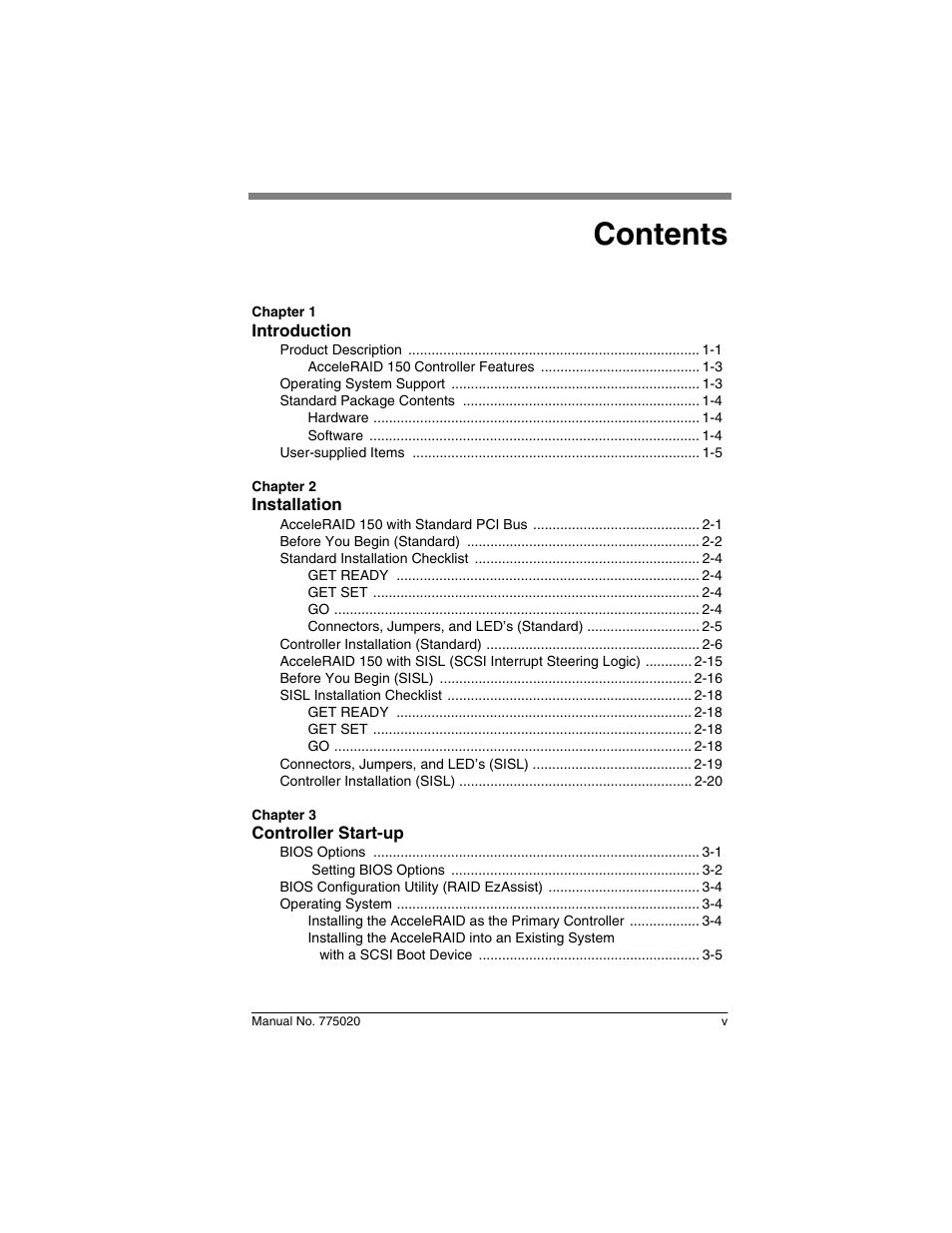 Avago Technologies AcceleRAID 150 User Manual | Page 7 / 102