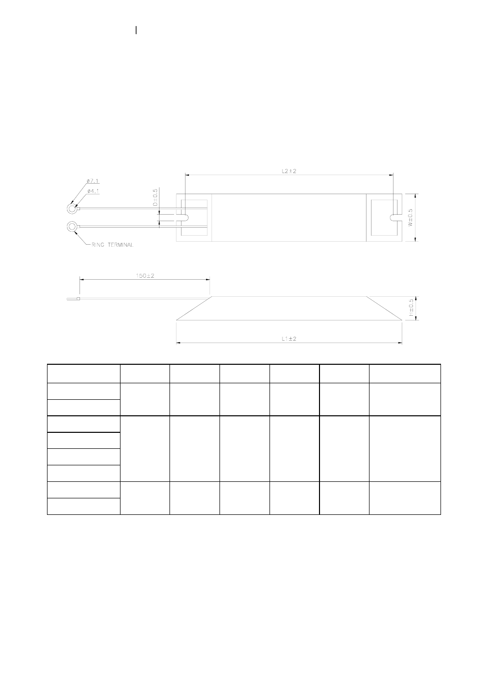 B.1.1 dimensions and weights for brake resistors | Delta Electronics AC Motor Drive VFD007S23A User Manual | Page 157 / 186