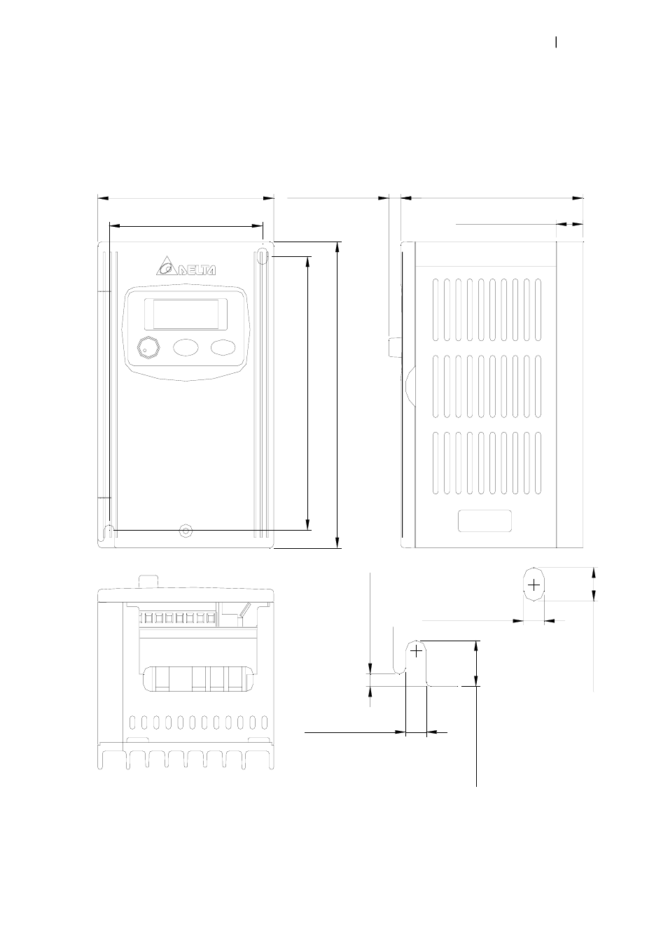 3 dimensions, 3 dimensions -3 | Delta Electronics AC Motor Drive VFD007S23A User Manual | Page 16 / 186