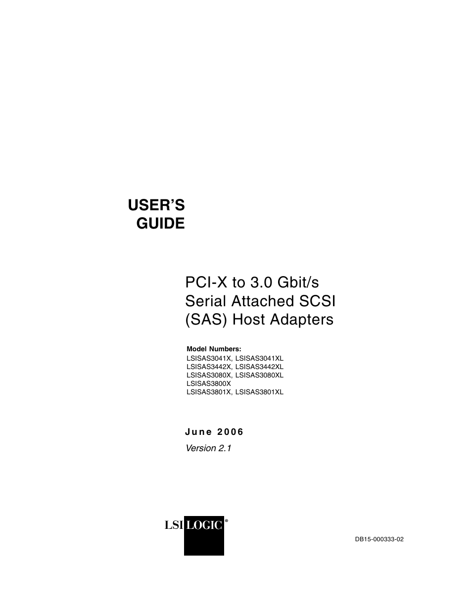 Avago Technologies LSI SAS 3041X-R User Manual | 40 pages