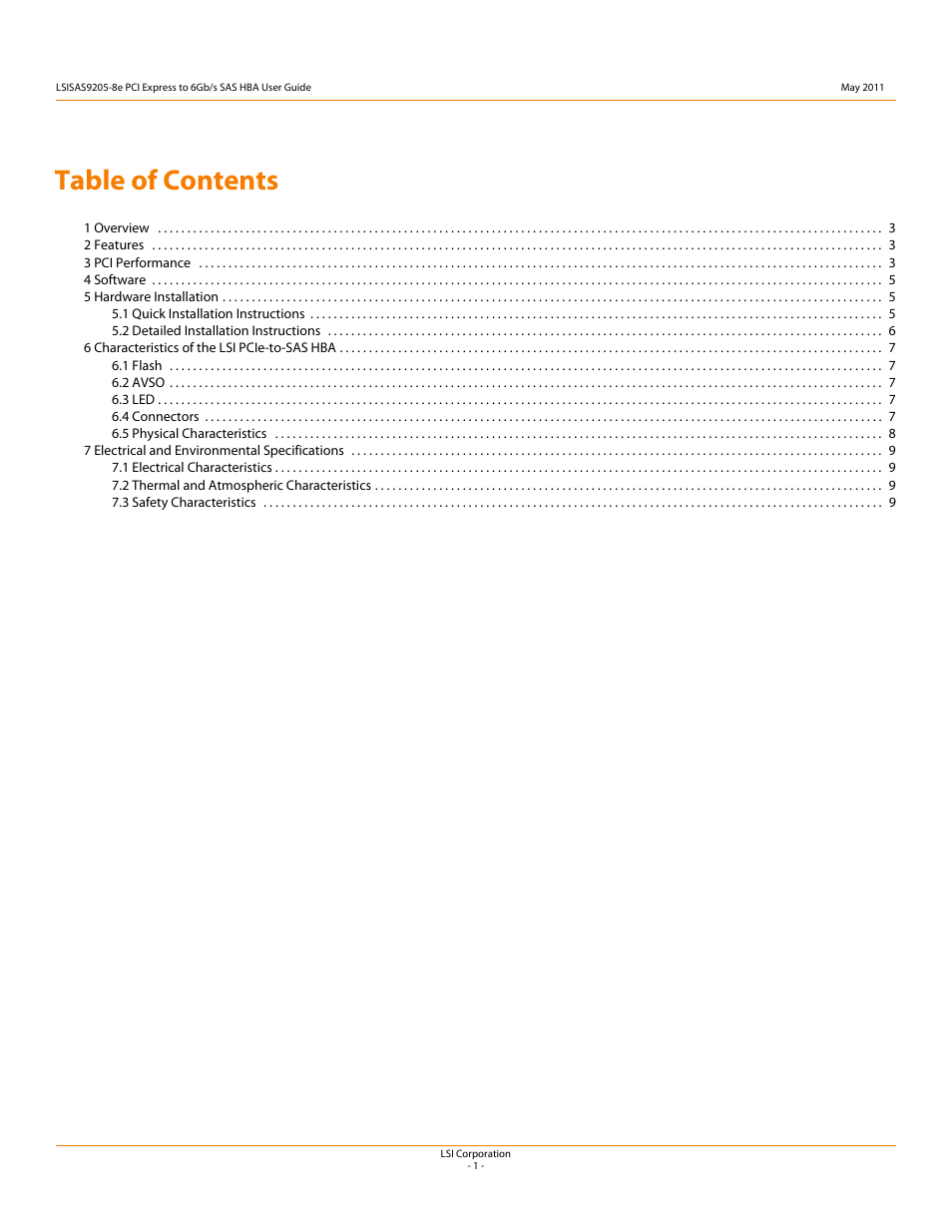 Avago Technologies LSI SAS 9205-8e User Manual | Page 3 / 12