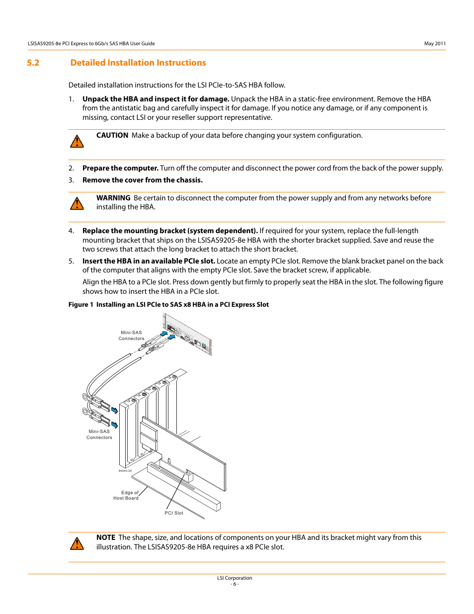 2 detailed installation instructions | Avago Technologies LSI SAS 9205-8e User Manual | Page 8 / 12
