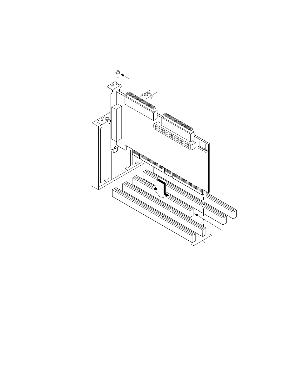 Figure2.2 inserting the host adapter, Inserting the host adapter | Avago Technologies LSI21040 User Manual | Page 23 / 72