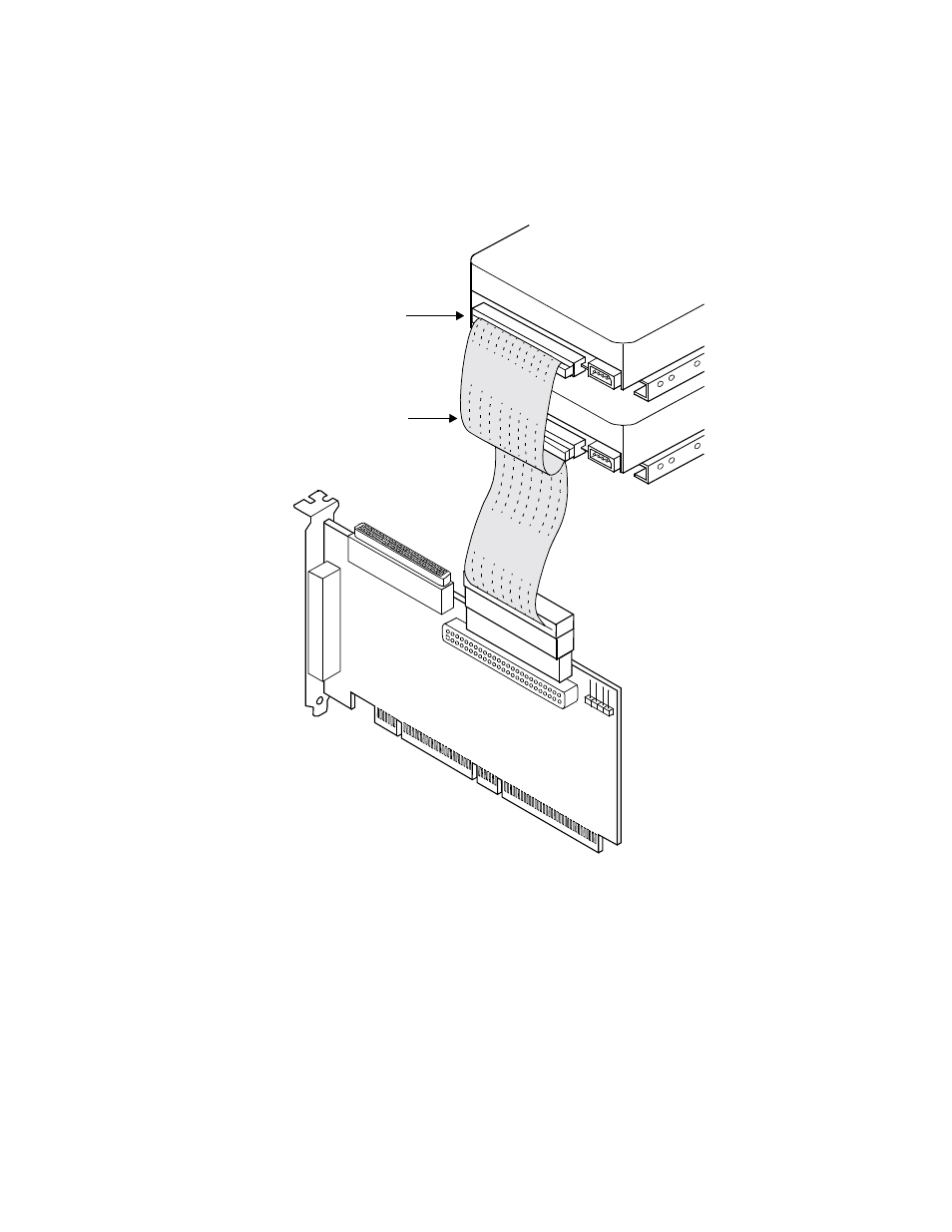 Multiple internal scsi devices chained together | Avago Technologies LSI21040 User Manual | Page 30 / 72