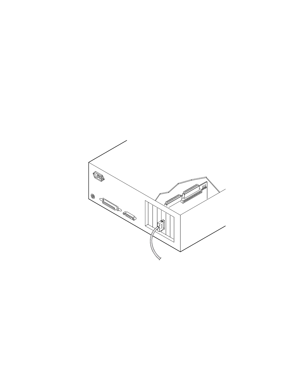 5 making external scsi bus connections, Figure2.9 external cable to host adapter, Making external scsi bus connections | External cable to host adapter | Avago Technologies LSI21040 User Manual | Page 32 / 72