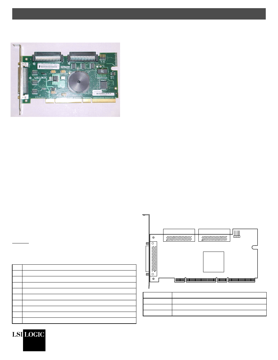 Avago Technologies LSI21320-R User Manual | 2 pages