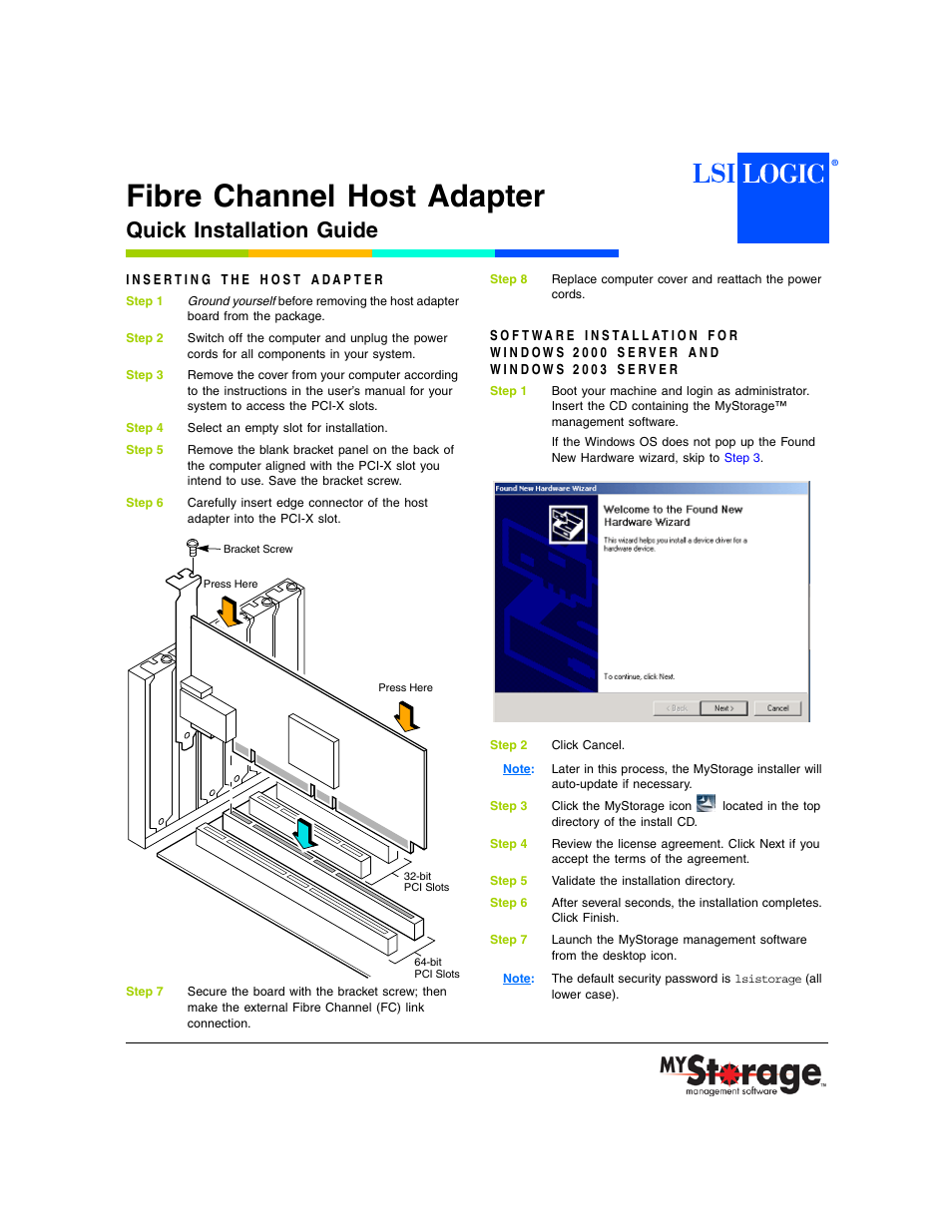 Avago Technologies LSI7102XP-LC User Manual | 2 pages
