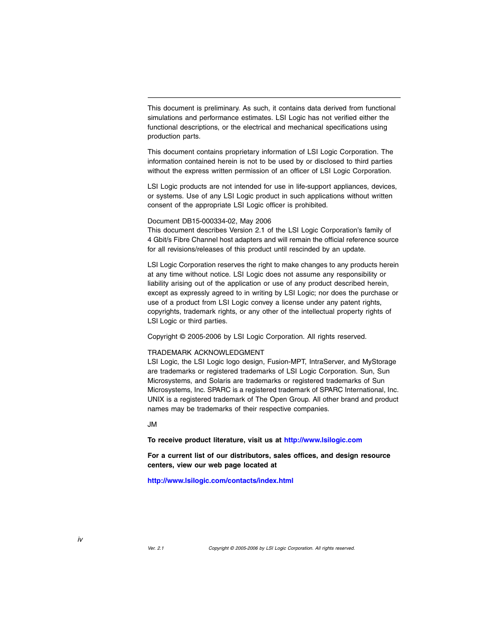 Avago Technologies LSI7104EP-LC User Manual | Page 4 / 76