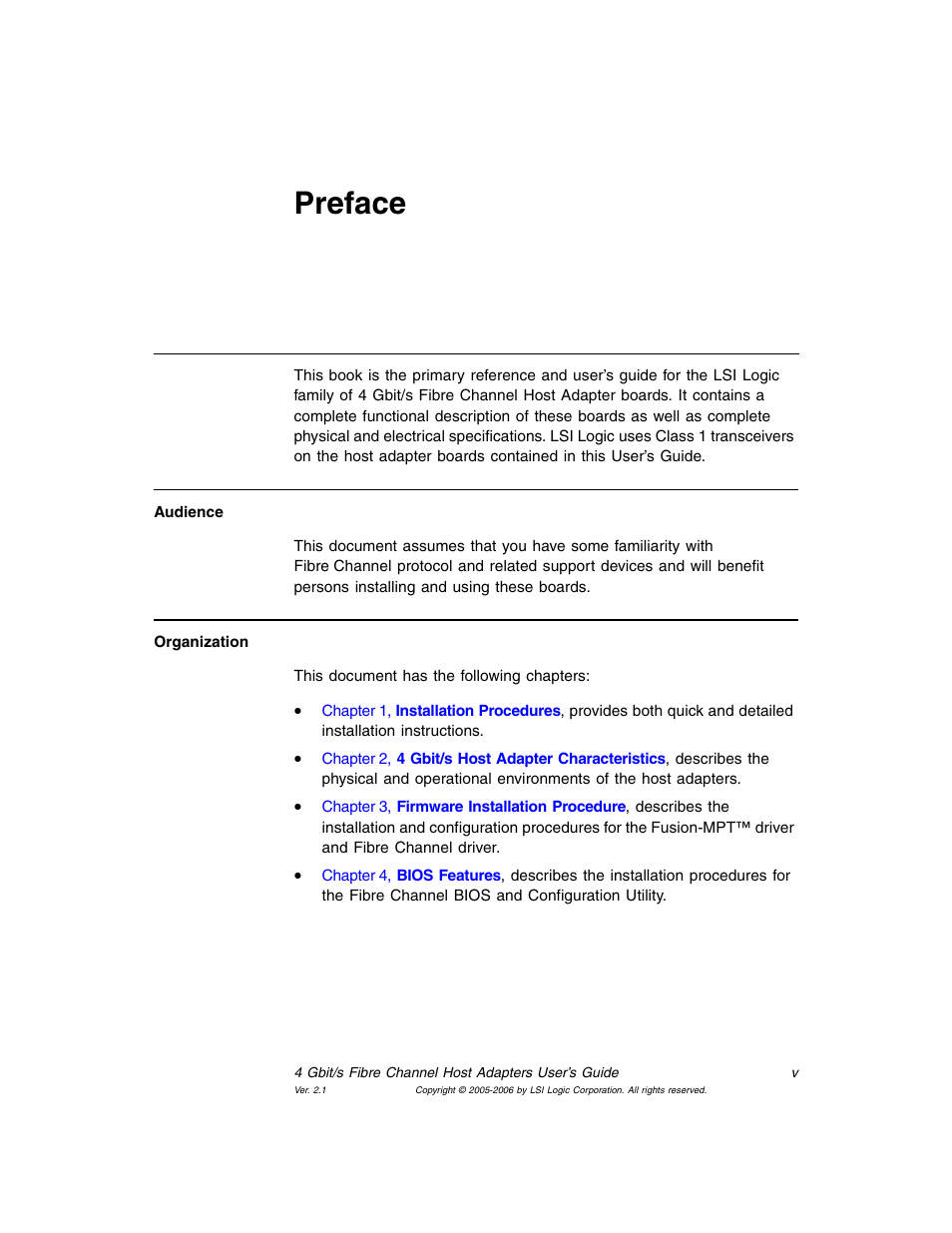 Preface | Avago Technologies LSI7104EP-LC User Manual | Page 5 / 76