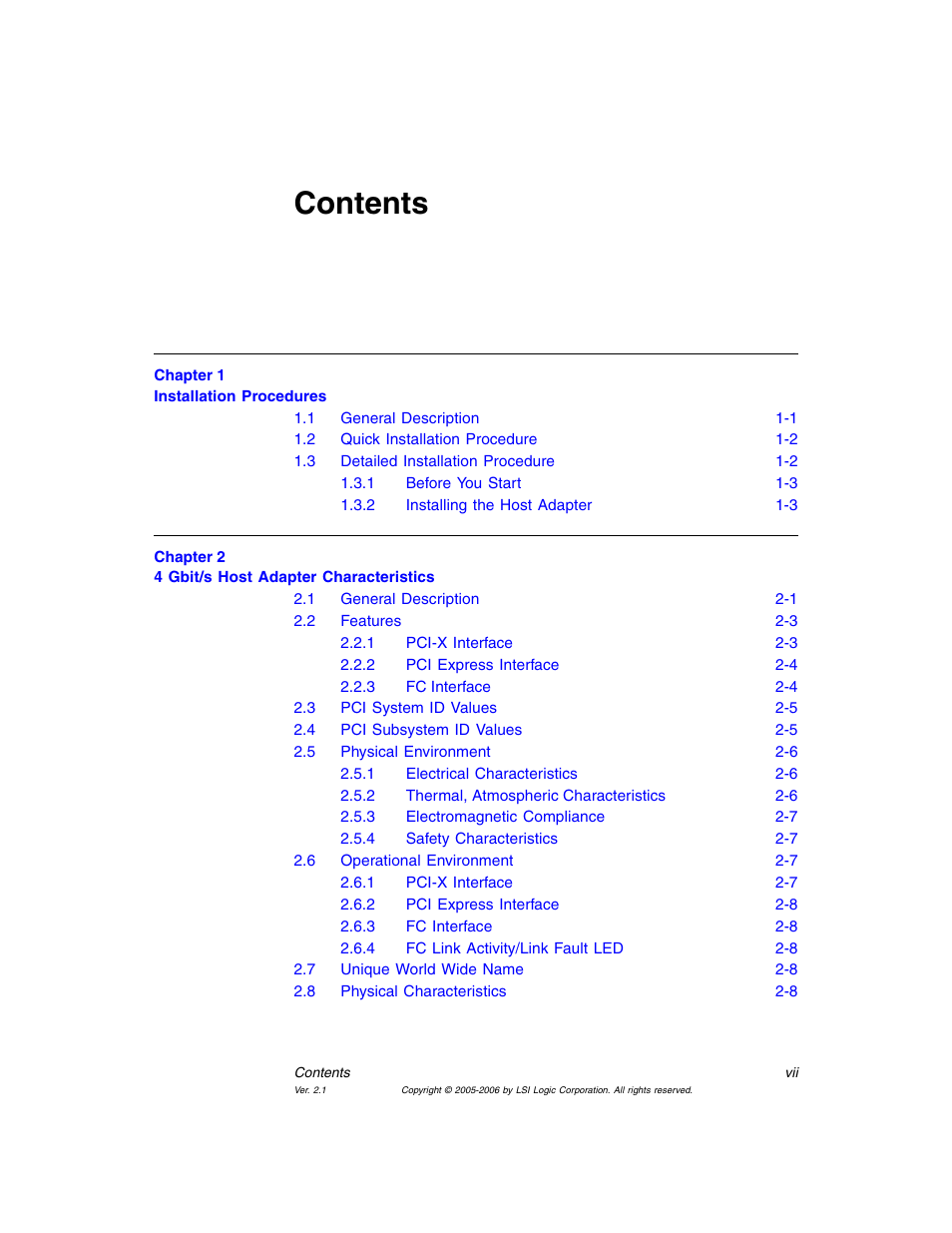 Avago Technologies LSI7104EP-LC User Manual | Page 7 / 76