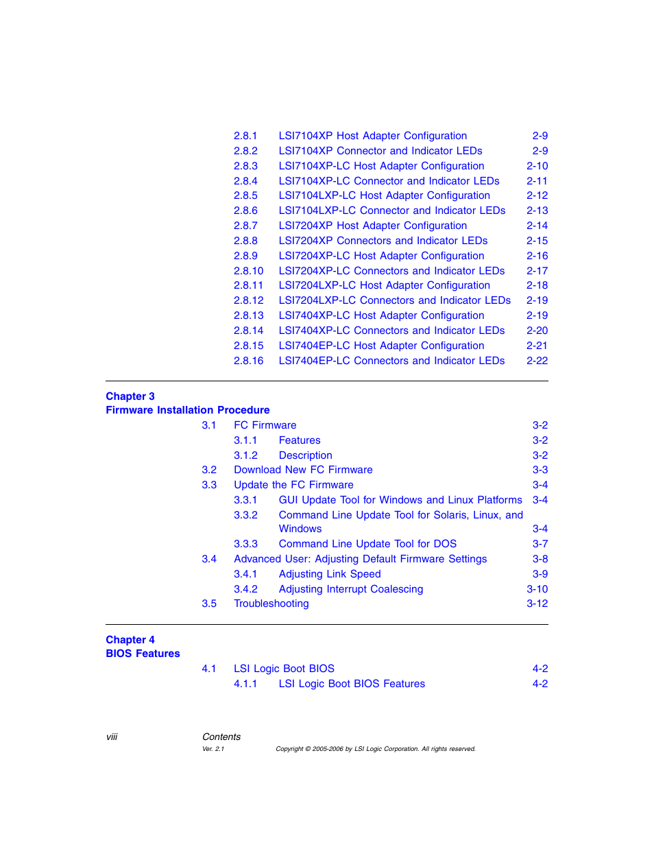 Avago Technologies LSI7104EP-LC User Manual | Page 8 / 76