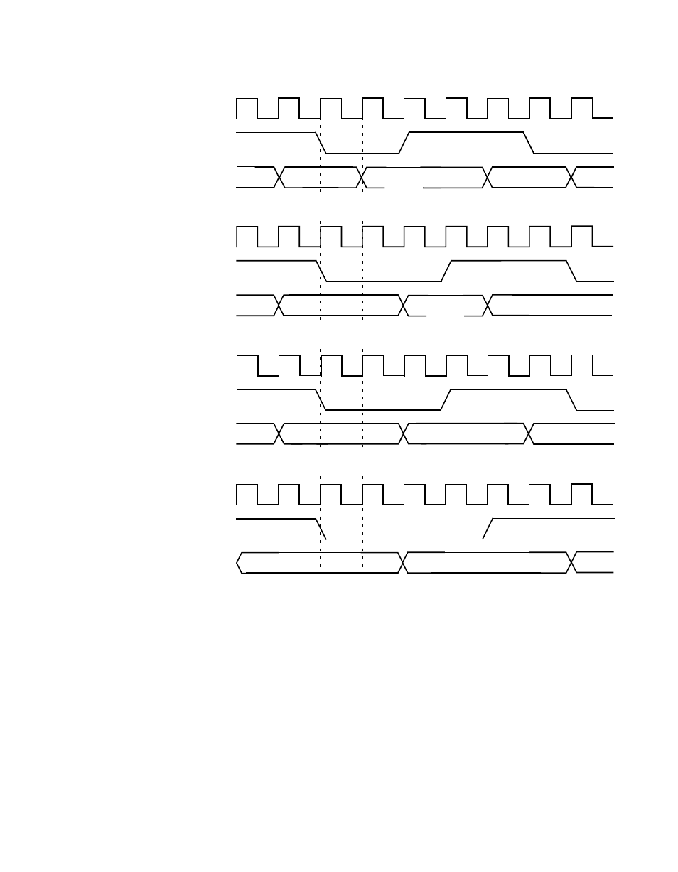 Figure4.3 dt transfer waveforms (xclkh examples), Dt transfer waveforms (xclkh examples), Figure 4.3 | Figure 4.3 dt transfer waveforms (xclkh examples) | Avago Technologies LSI53C1000R User Manual | Page 218 / 388